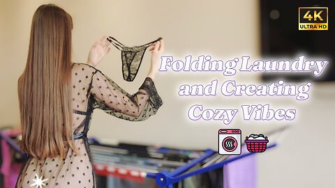 [4K USA] Household Tasks_ Folding Laundry and Creating Cozy Vibes_ Perfect Cleanliness!