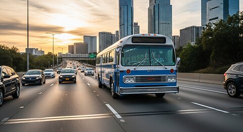 GM 1970 Citybus Driving On the road In 2025 Grok Ai