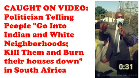 "Politician Caught on Video Urging Violence in Indian and White Neighborhoods"