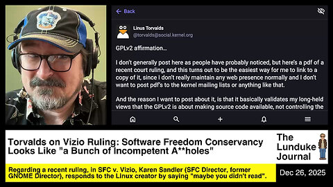Torvalds on Vizio Ruling: Software Freedom Conservancy Looks Like "a Bunch of Incompetent A**holes"