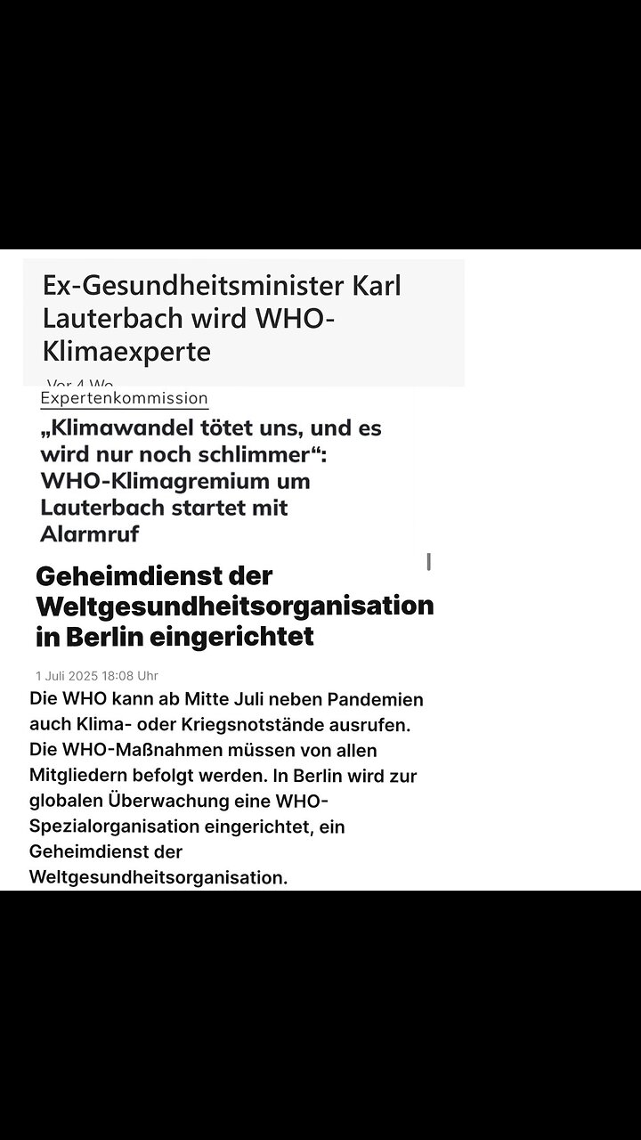 Geheimdienst der Weltgesundheitsorganisation in Berlin eingerichtet