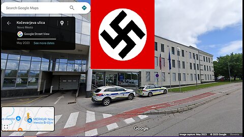 2 of 2 Neonazi Swastika appeared behind our village based on Milan Kučan