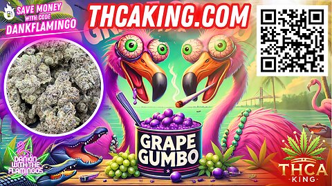 Dankin with the Flamingos on some Bulk Exotic Indoor Grape Gumbo $285 Oz from THCA King!