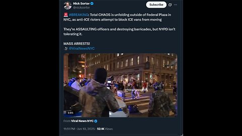 🚨: Total CHAOS is unfolding outside of Federal Plaza in NYC, as anti-ICE rioters