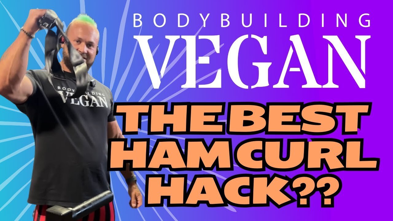 ‪@gympin‬ Seatbelt Attachment on Ham Curls is Perfect | Grow Hamstrings with TheBodybuildingVegan