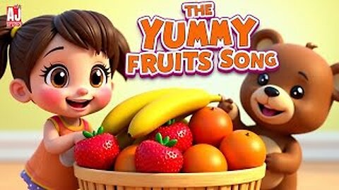 The Yummy Fruits Song 🍎🍌🍇 | Fruit Song for Kids | Nursery Rhymes
