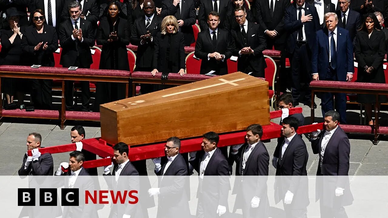 Pope Francis taken to final resting place after funeral in Vatican | BBC News