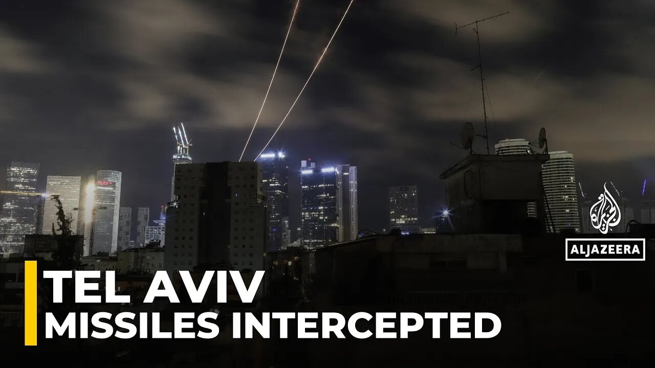 Sirens in Tel Aviv_ Israeli air defences intercept missiles from Iran