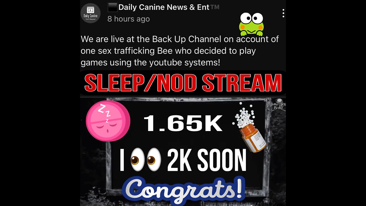 3-14-2025 Chillstream Turns into DELETED Sleep/Nod Livestream