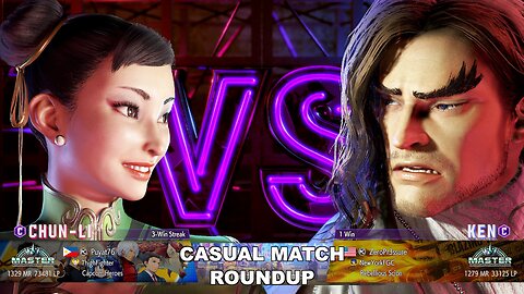 Kuya Kalbo SF6 Casual Match Roundup. Chun Li Master Rank [Hori Fight Stick]
