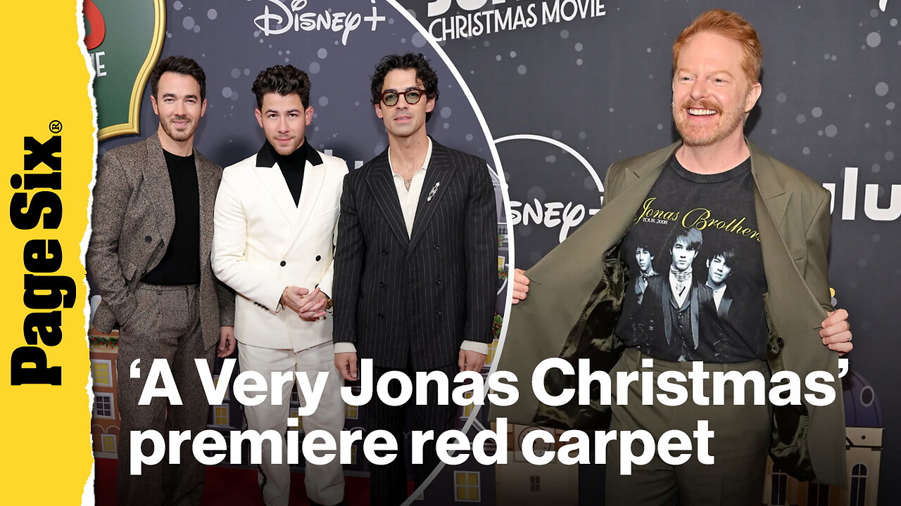 A Very Jonas Christmas red carpet premiere: Jonas Brothers, Laverne Cox, Jesse Tyler Ferguson, and more