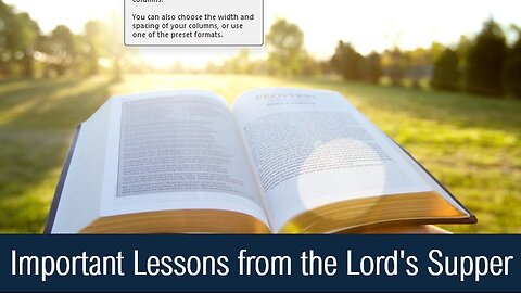 Important Lessons from the Lord's Supper (Communion) - I Corinthians 11:17-26