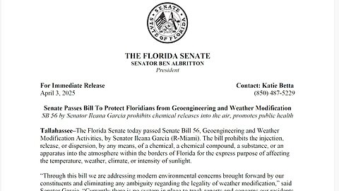 Florida bans chemtrails | Dr. John Campbell