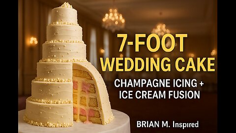 7-Foot Wedding Cake 🍾🍦 | Champagne Icing & Ice Cream Infusion | Brian M. Inspired
