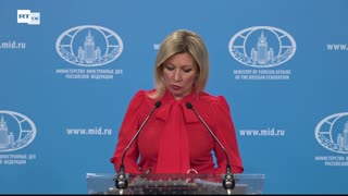 LIVE: Wöchentliche Pressekonferenz von Maria Sacharowa