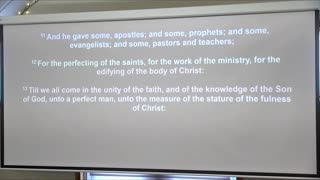 December 7, 2025 - The Perfecting Of The Saints (Pastor Steve Wollmann)