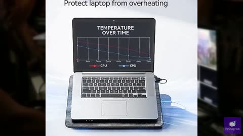 TECKNET Laptop Cooling Pad, Portable Slim Quiet USB Powered Laptop Notebook Cool