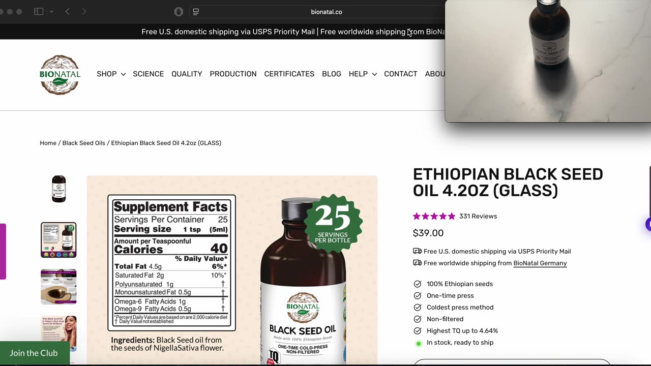 Bionatal Black Seed Oil Review