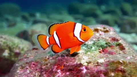 Vibrant Clownfish Swimming in Coral Reef 🐠 (Real Life)