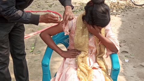 Girl injection crying video