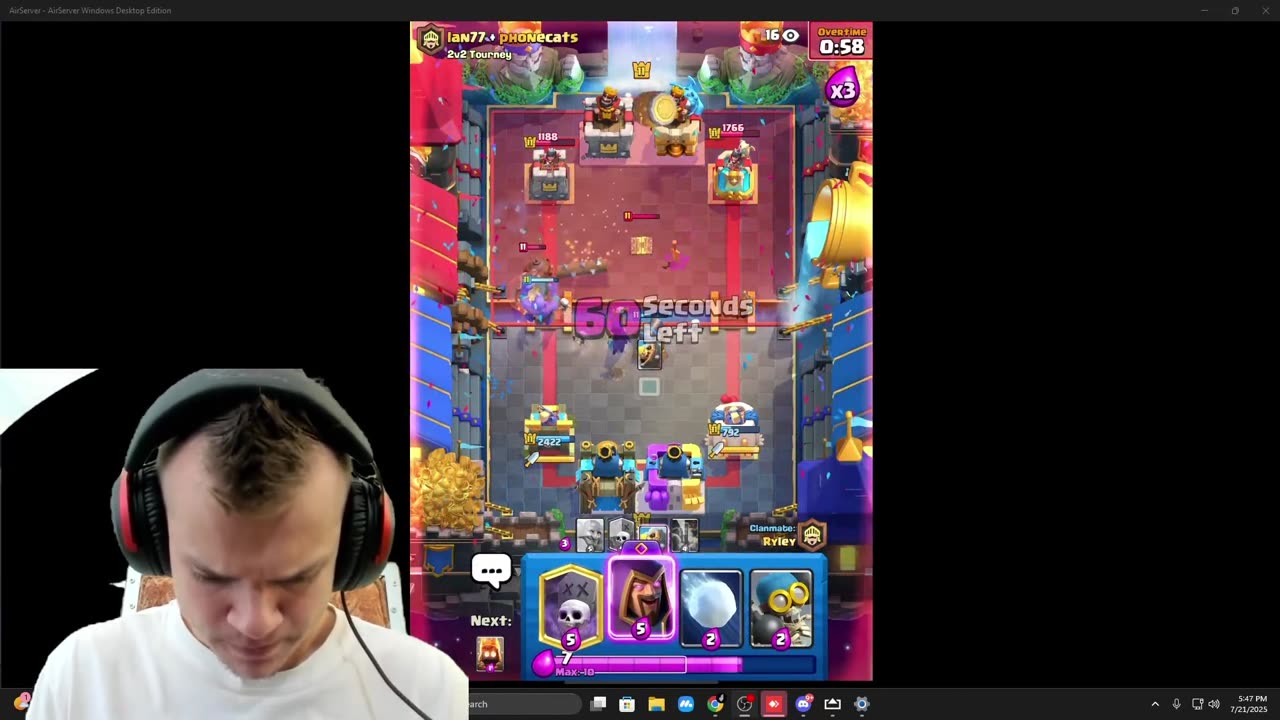 Playing Clash ROYALE