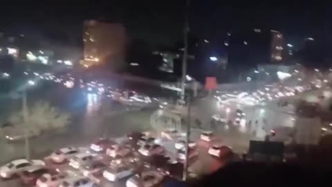 Iranian protester plows into regime forces with his Peugeot.