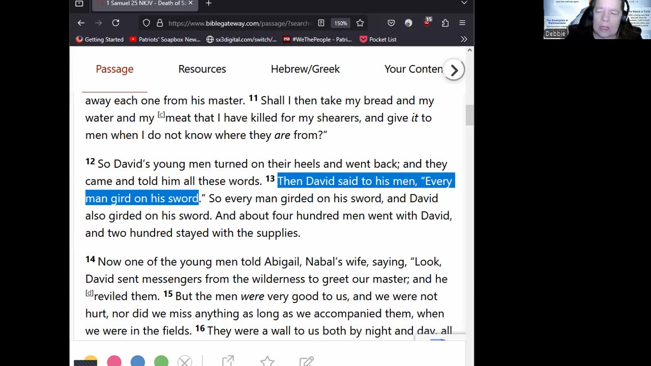 Journey Through The Bible -- 1 Samuel 25 - Abigal's Intervention Over Nabal With David 04062025
