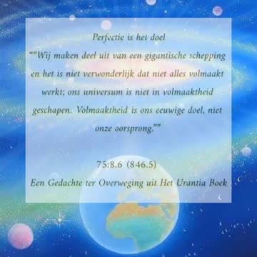 Perfectie Is Het Doel