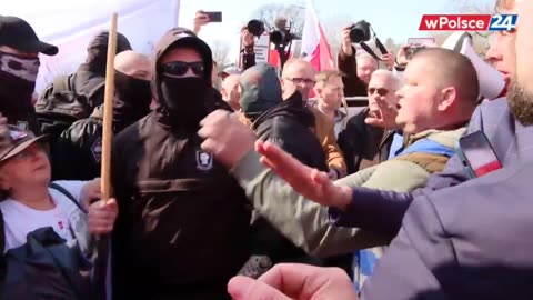 Demonstration in Poland, against Germany deporting illegal immigrants to Poland