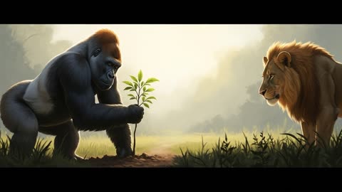 Lion vs Gorilla A Tale of Strength and Restraint