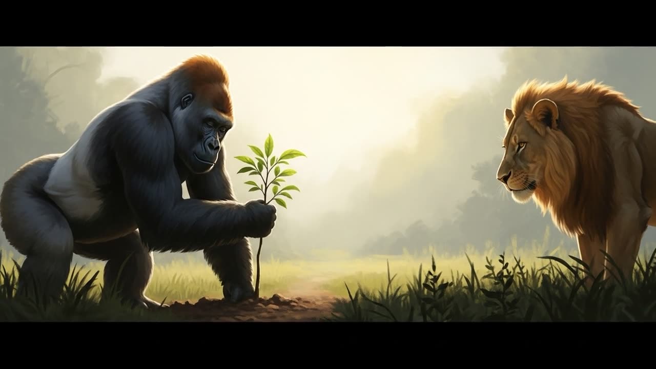 Lion vs Gorilla A Tale of Strength and Restraint