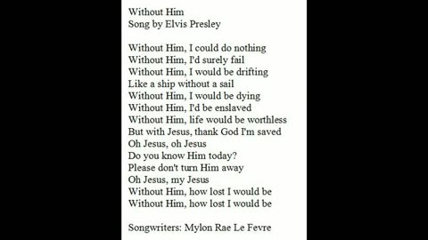 Without Him by SRM