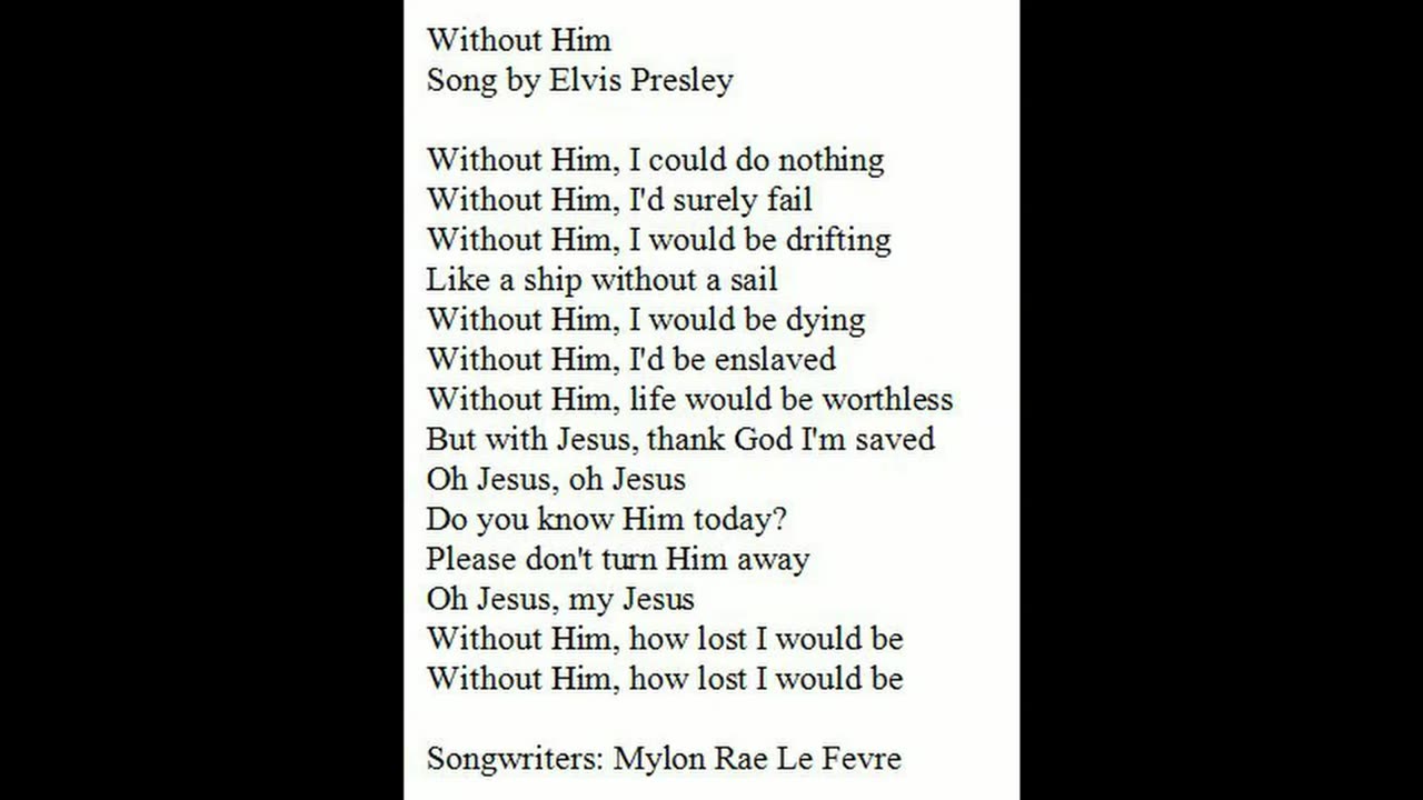 Without Him by SRM