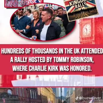 Hundreds of Thousands In The UK 🇬🇧 Attent Unite The Kingdom Rally Charlie Kirk Honored
