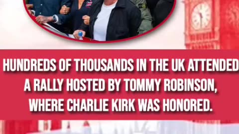 Hundreds of Thousands In The UK 🇬🇧 Attent Unite The Kingdom Rally Charlie Kirk Honored