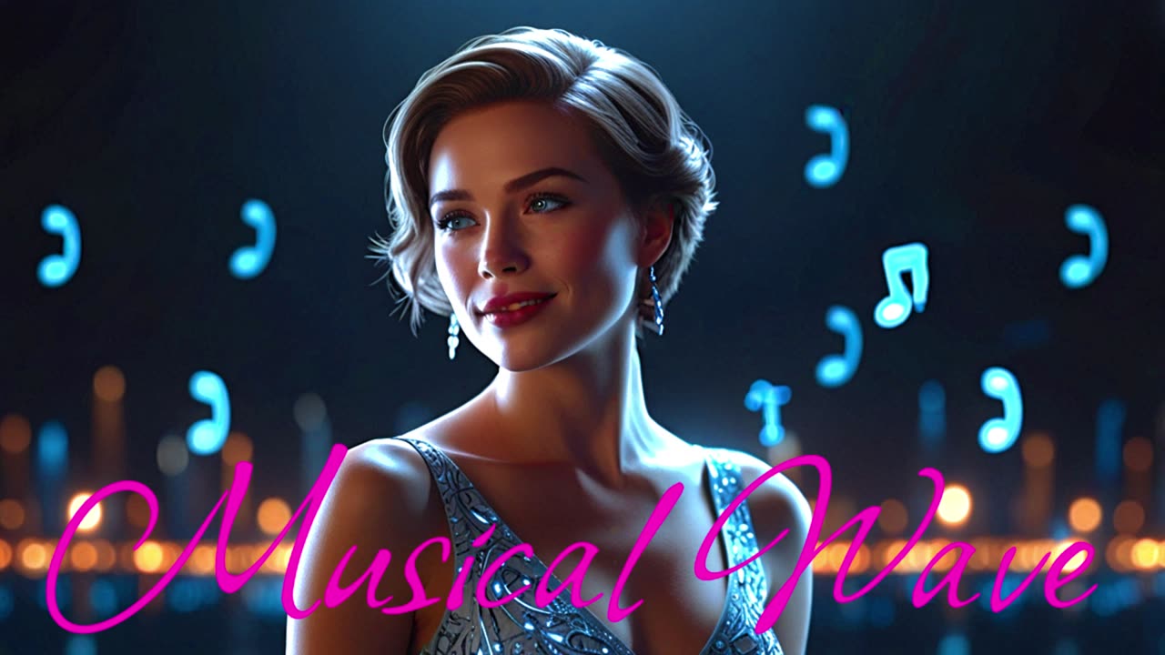 Electronic Music.Song Musical Wave..