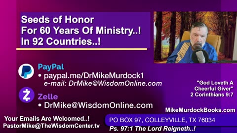 Thurs Nov. 6 - Golden Moments With Mike Murdock..!!