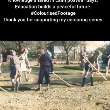 Sweden 1946 Children Learning at School and Home Economics #ColourisedHistory