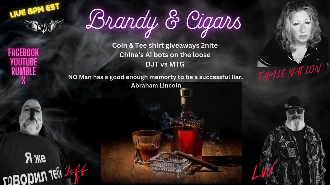 ((LIVE)) DJT vs MTG, China's AI robots on the loose?, Coin and Tee giveaway