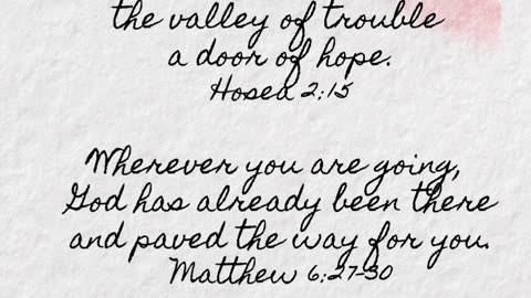 God can make a door of hope