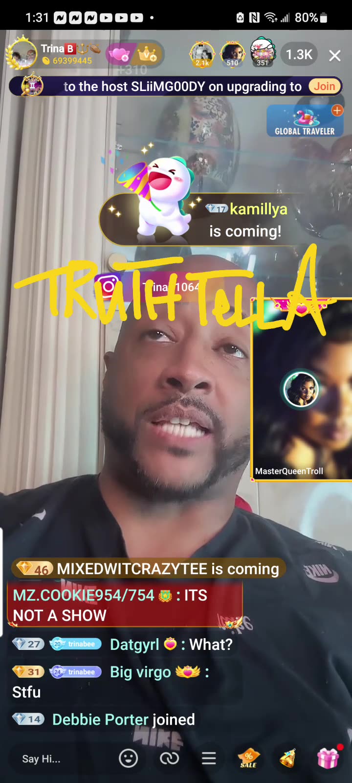 FAMGONATURAL TASED BY POLICE WHILE IN TRINA B BOX