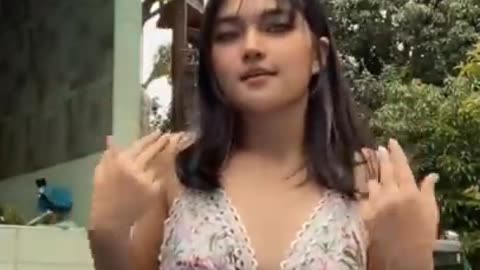 Bikini girl beautiful dance