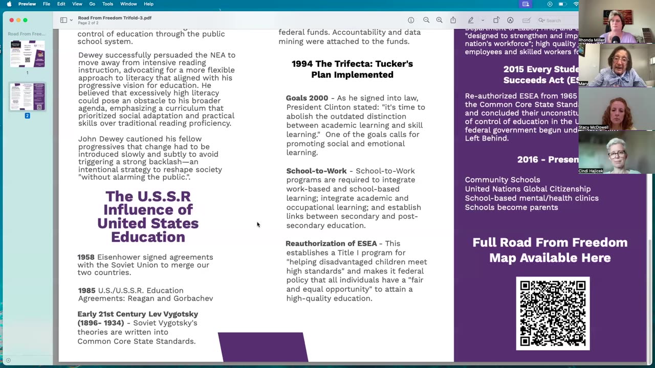 Road From Freedom: A further Look at schoo choice with cindy Hajicek, Stacy McDowell and Mary Black