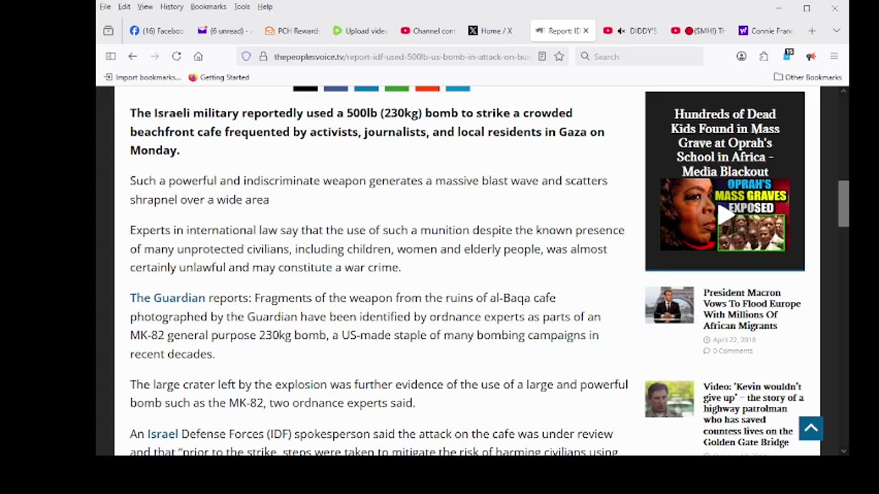 Report: IDF Used 500lb US Bomb In Attack On Busy Gaza Cafe