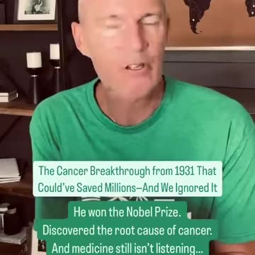 Dr. Otto Warburg. He won the Nobel Prize for discovering…