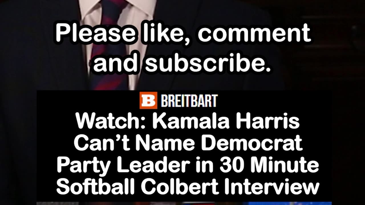 Kamala Harris Can’t Name Democrat Party Leader in Stephen Colbert Interview