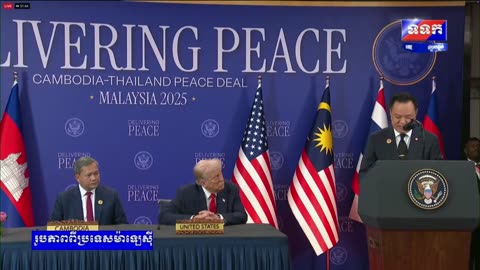 Trump attends signing ceremony between Cambodia and Thailand in Malaysia