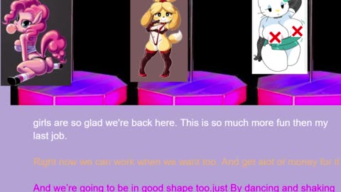 kitty and friends new strip club job