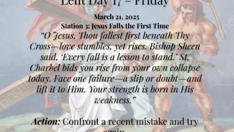 Day 17 – Friday (March 21, 2025) – Station 3: Jesus Falls the First Time