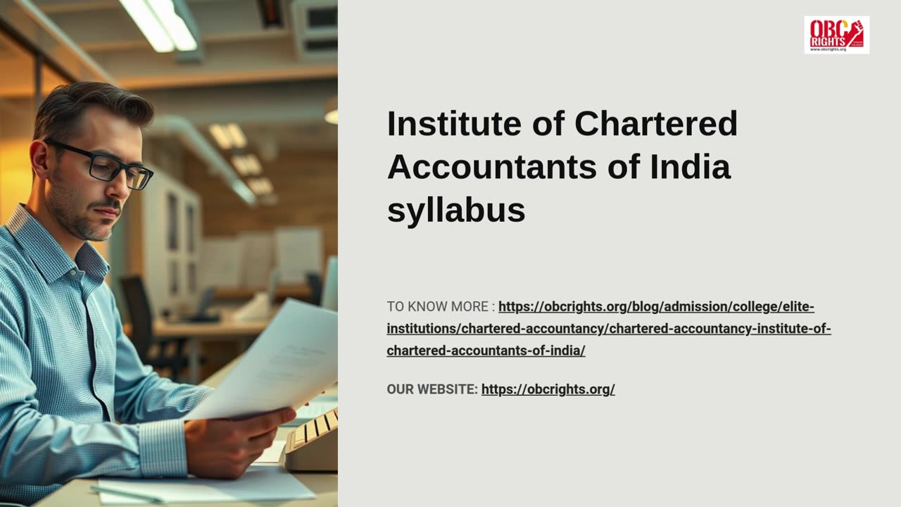 Institute of Chartered Accountants of India syllabus